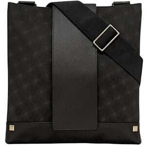 Dunhill Sidecar Shoulder Bag (ec-24967) in Brown with PVC and Leather. This m...